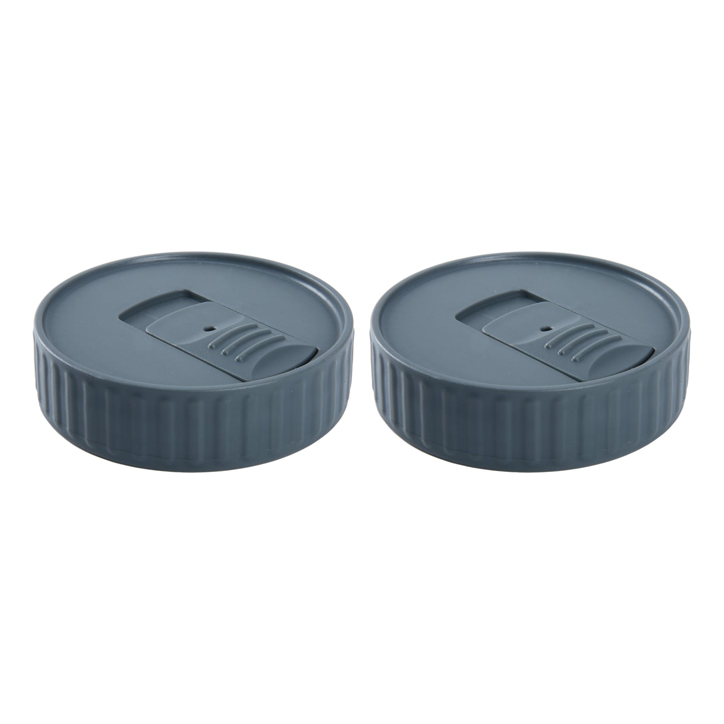 (6 pack) Mainstays BPA-Free Plastic Mason Jar Lids for Drinking – Dishwasher Safe Gray Canning Jar Lids