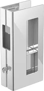 Privacy Pocket Door Pull with Lock, Wooden Sliding Door Handle for 1-3/8Thickness Door Replace Old Or Damaged Pocket Door Hardware (Polished Chrome)
