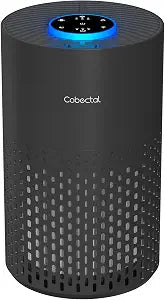 Cobectal Air Purifiers for Home Bedroom with 3-in-1 Filter, Black