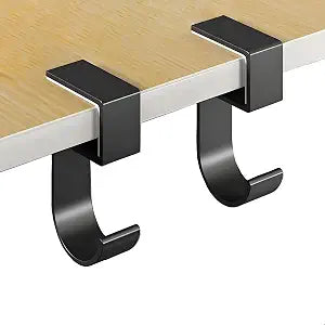 JAKO Headphone Stand, Headset Stand for Desk Aluminum Alloy Headphone Holder Hanger with Fit for Computer Accessories, Study Desk Hook for Xbox/PS4 Gaming Headset, Office, Computer Desk (2 Pcs Black)