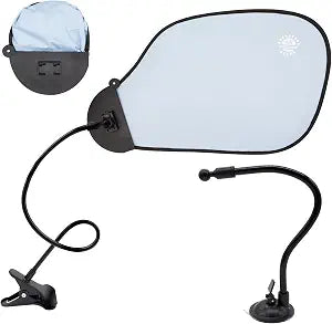 Laptop Sun Shade for Working Outside and Adjustable Clip, Adjustable Laptop Sun Shade with Flexible Clip Stand, Heat Shield Laptop Canopy for Computers Beach Chairs and Strollers (Blue)