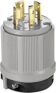 Eaton 7411C 20 Amp 120/208V Safety Grip Plug, Gray