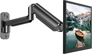 HUANUO Single Monitor Wall Mount for 13 to 32 Inch Computer Screen, Gaming Monitor Wall Mount Arm Holds up to 17.6lbs, Height Adjustable Full Motion Wall Monitor Mount-VESA Mount 75x75,100x100