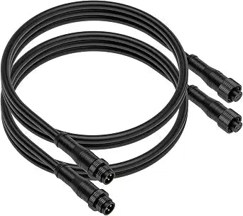 BTF-LIGHTING 9.84FT 3 Pin 0.75mm/18AWG IP68 Extension Cable Wire with Male and Female Connectors for WS2811 WS2812B SK6812 etc LED Strip 15mm Metal Nut Small Size Home Lighting Connector