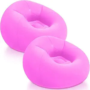 Realspring Inflatable Bean Bag Chairs,Pink,2 Pcs