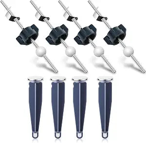 4 Set Lavatory Pop up Centerpiece Assembly Sink Stopper Bathroom Drain Pop up with Plug Bathroom Sink Drain Kit Pivot Ball Rod Replacement(Green, Grey)