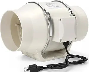 Nalle 4 Inch Inline Duct Fan Radon Fan 50W 280 CFM Ventilation Exhaust Blower Fans Efficient Quiet Copper Motor for Ducting Vents Bathroom Kitchen Grow Tents Hydroponics