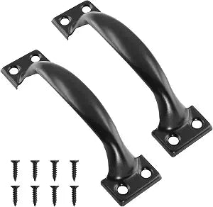 Gate Handle Pulls, Black, 5 Inch, 2 PCS