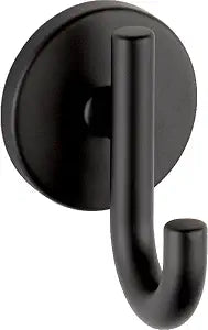 Delta Single Towel Hook for Bathroom or Kitchen| Matte Black | Trinsic Accessories