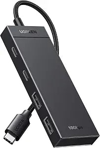 UGREEN USB C Hub, 4-in-1 USB 3.2 Adapter, 2 xUSB-C & 2xUSB-A, Aluminum