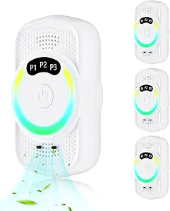 Air Ionizers for Home 4 Pack, Adjustable Negative Ion Plug In Air Purifier