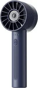 Navy Blue Rechargeable Mini Handheld Turbo Fan - 4 Speed High Velocity Personal Fan with Max 16H Cooling Time, Travel Essentials for Vacation/Beach/Trip
