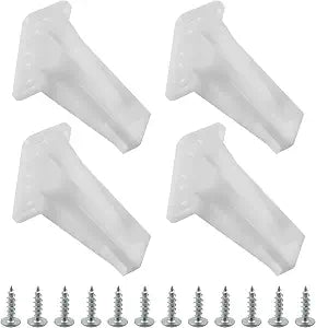 R 7240 Drawer Side Track Brackets, 5/16 in. x 7/8 in., Plastic, White (2 Pair)