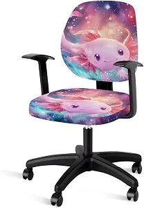 Lovely Axolotl Office Chair Covers Stretchable Computer Chair Protector Armrest Chair Slipcover Computer Chair Seat Cushion Cover Chair Protector