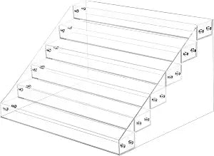6-Tier Nail Polish Organizer Rack, Acrylic Display Stand Holder for Nail Paint, Tattoo ink, Essential Oil, Sunglasses Storage for Salon Vanity Table, Home Decor, Holds 72 Bottles