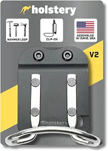 Holstery HammerMaster | Hammer Holder Loop - Clip-On Tool Belt Holster Holds Hammers, Hatchet, or Mallet