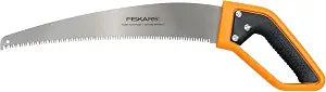 Fiskars 15" PowerTooth D-Handle Hand Saw, Razor-Sharp Stainless Steel blade