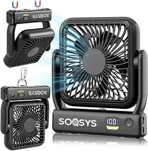 Cruise Approved Magnetic Fan, 5000mAh Ultra-Slim Cruise Ceiling Fan Rechargeable, 4-Speed, Hook Design, LED Display, Portable Fan for Cruise Ship, Camping, Travel & Cruise Essentials 2026