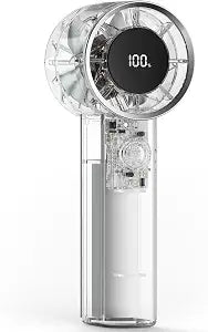 TriPole Portable Handheld Turbo Fan LED Display Mini Battery Fan 100 Speeds