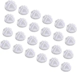 C&AHOME 24pcs Wire Cube Plastic Connectors for Cube Storage Modular Closet Organizer and Metal Grid Shelving Unit White