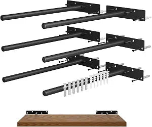 Floating Shelf Brackets, 10 inch Hidden Shelf Brackets Heavy Duty Blind Shelf Support, 200LBS Load Capacity, 6 Pack Floating Shelf Hardware for DIY Wood Wall Floating Shelves