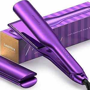 2-Inch Wide Flat Iron Hair Straightener and Curler with 20M Anions