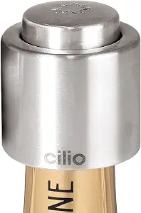 Cilio Stainless Steel Champagne Sealer, Bottle Stopper for Sealing Champagne Bottles Large