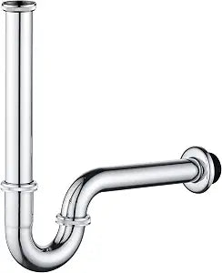 Bathroom Basin Sink Bottle P Trap, Brass U-Shape 1-1/4 inch Slip Inlet Drain, Lavatory Adjustable Height Sink Waste Drain P-Trap Kit, Pls Measure ur Sink Hole Size Before Order, Polished Chrome