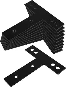 10 Pack T Strap Bracket for Wood, 5" x 1-3/16" x 5-3/16" Tie Mending Plate