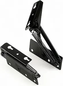 Storage Box Flip-Up Support Hinge, 2 PackBlack