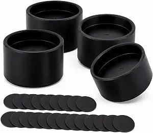 Range Leveling Feet Risers, 4 Pack Stove Leg Extensions with 20 Adjustable Spacers, 3/4 Inch Lift for Stove, Oven & Range Legs, Heavy Duty NonSlip Appliance Riser Pads, Fits up to 15/8 Inch Diameter