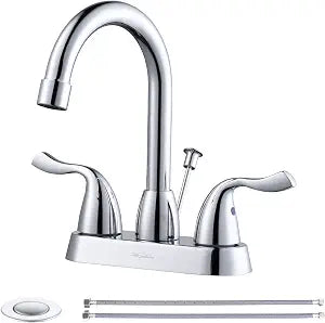 ARCORA Chrome Bathroom Sink Faucet, 4 Inch Centerset Bathroom Faucet