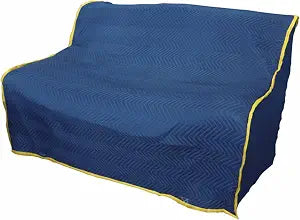 64''x46'' Quilted Couch Cover for Moving, Reusable Cotton-Polyester Furniture Protector, Waterproof Dustproof Sofa Cover for Moving, Storage & Daily Use