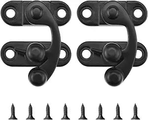 Small Hasp Latches Antique Black Clasp Swing Arm Latch Hook Lock