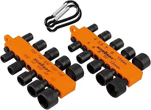 HORUSDY 22-Piece Power Nut Driver Set for Impact Drill, SAE and Metric, 1/4 Nut Driver Hex Keys, Hex Head Drill Bit Set