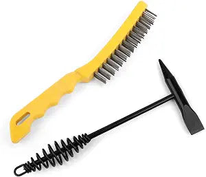 Welding Chipping Hammer and Wire Brush Set, 2 Piece Slag Removal Tools