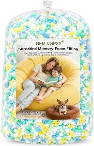 Hem Dgpy Bean Bag Filler,5lbs Soft and Comfortable Shredded Memory Foam