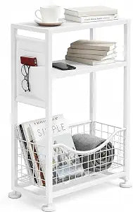 Skinny Side Table with Storage