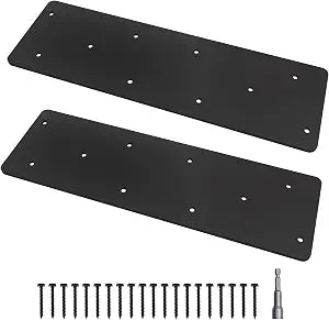 2 Pcs 15.7"x 5" Straight Steel Flat Plate|0.12" Thick Mending Plates