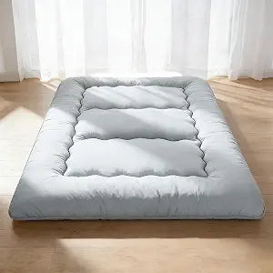 DUMOS Japanese Floor Mattress Twin Size, 4" Thick Futon Mattress, Gray