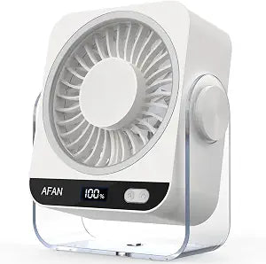 Small Quiet Desk Fan 5000mAh Rechargeable Battery Powered