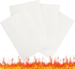 4Pcs High Temperature Ceramic Fiber Gasket Paper Fireproof Insulation Sheet