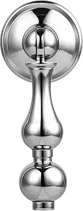 SALISENG 6 Pack Solid Brass Cabinet Knobs with Polished Nickel Finish - Brass Drop Pulls for Dresser Drawers, Modern Kitchen Cabinet & Wardrobe Hardware, Durable Pendant Knobs for Bathroom Vanity