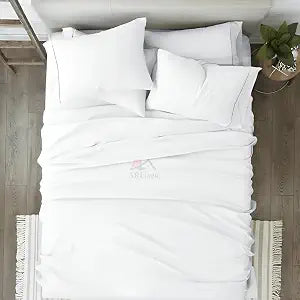 ARlinen 6 Piece Queen Sheet Set, Egyptian Cotton, 15 Inch Deep, White