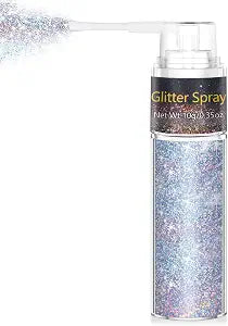 Hair and Body Glitter Spray, Glint-Rainbow Hair Glitter Extra Fine Face Shimmer Powder for Clothes, Festival Loose Sparkle Powder for Rave Clothes Nail Art Easter Halloween Crafts (Glint-Rainbow)