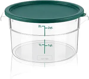 Ziliny 1 Pcs 2 Qt Dough Proofing Container with Lid and Green Scale, Green
