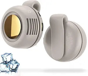 Portable Silent Mini Bladeless Electric Fan, 2025 New Mini Bladeless Fan Clip On, Adjustable 3-Speed Suspended Waist Fans, for Outdoor & Hiking & Office, Travel Accessories(White)