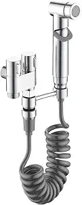 Aqua Earth Bidet Sprayer for Toilet | Handheld Bidet Shattaf Toilet Spray | Bathroom Baby Cloth Diaper Sprayer | Support Wall or Toilet Mount