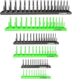 OEMTOOLS 22233 6-Pc SAE & Metric Socket Tray Set for Sizes 1/4", 3/8, 1/2"