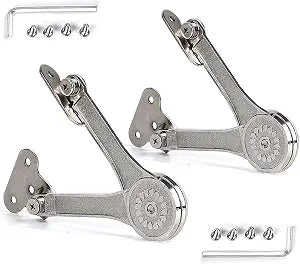 Heavy Duty Lid Stay Hinges Folding Lid Support Hinge,Perfect for Cabinet,Closet,Wardrobe or Toybox 110 Degree (Heavy Duty Style 1 Pair)